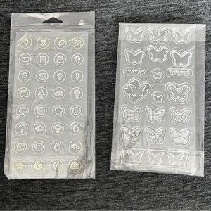 New Crafter’s Companions 2 packs of clear stamps - 19 butterfly 32 mini variety